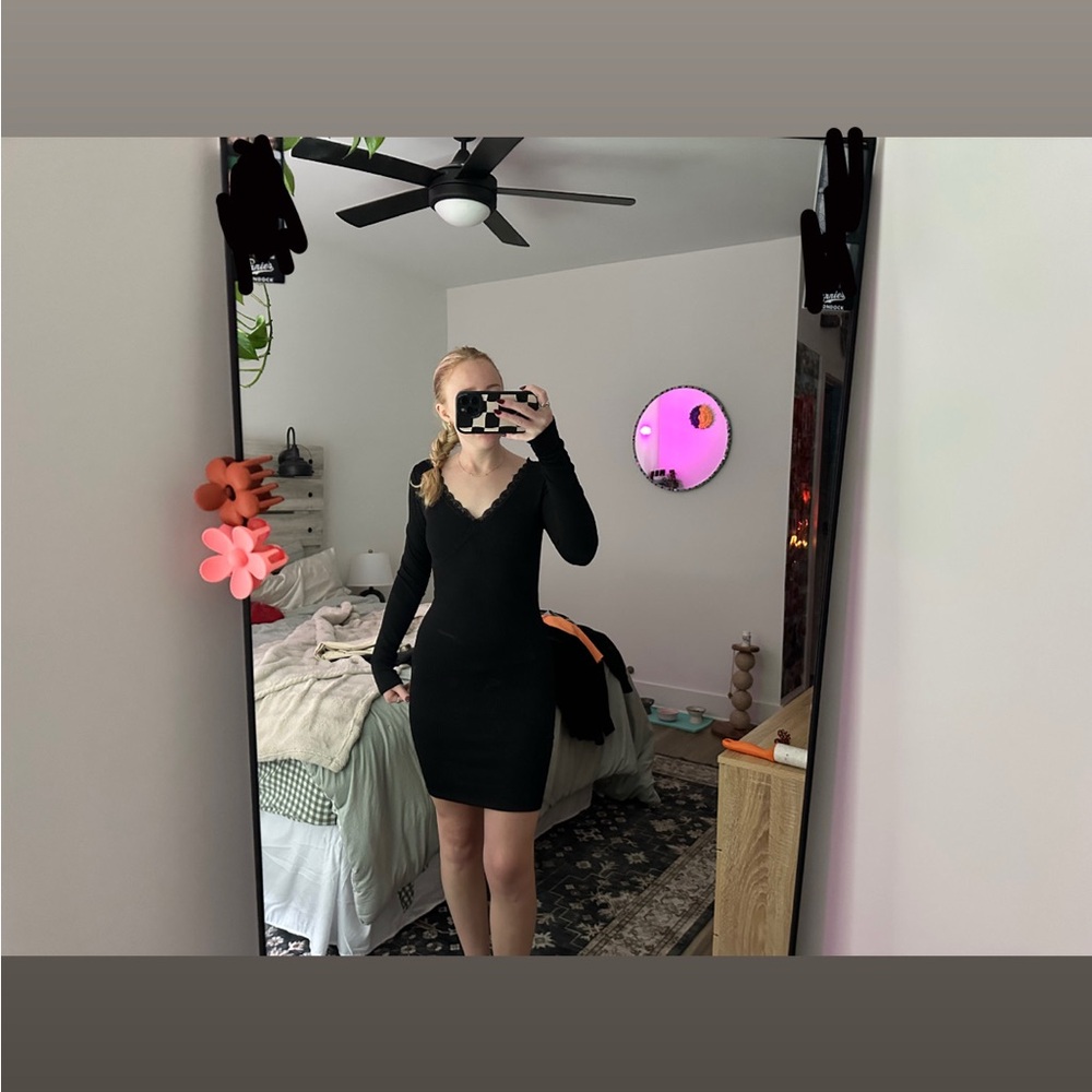 H&M Black Long Sleeve Dress